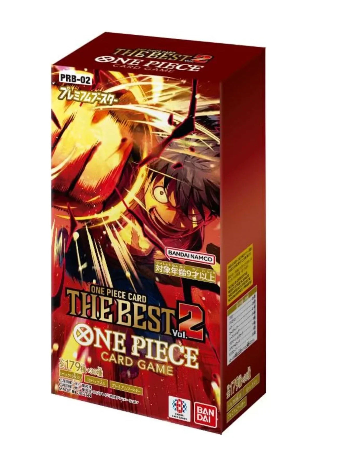 Bandai One Piece Card Game: Booster Box (10Pcs) [JP] - (PRB-02)  The Best Premium Booster 